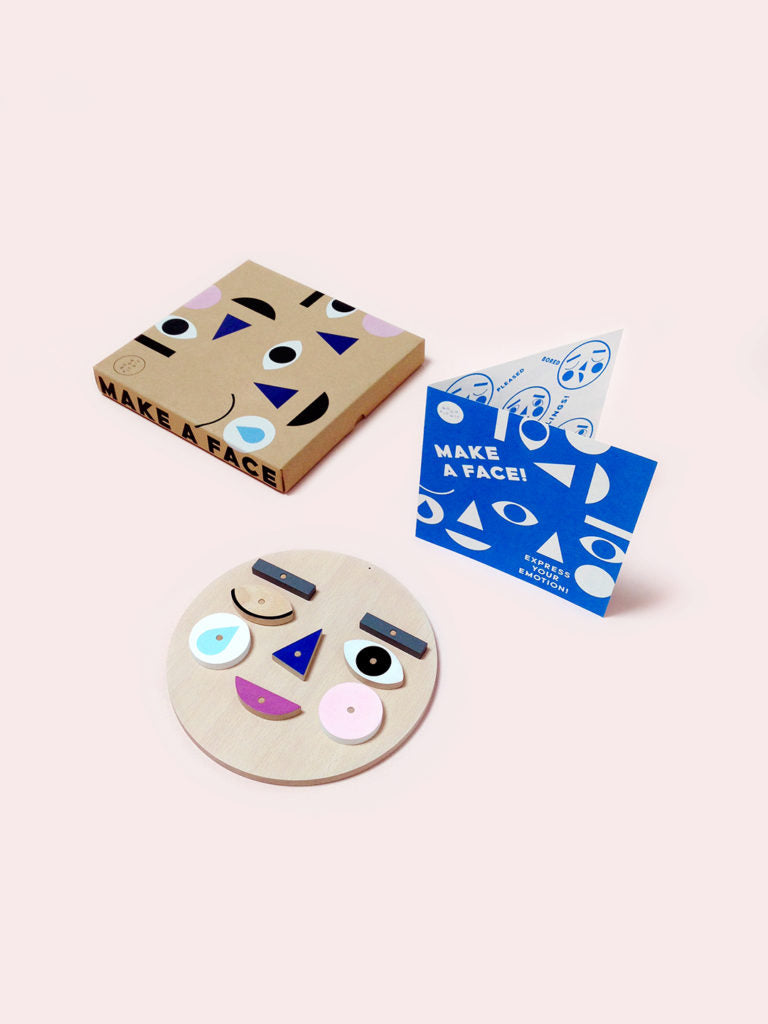 Moon Picnic wooden toy "Make A Face"